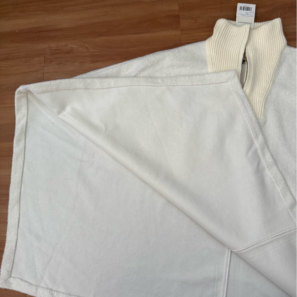 Tuckernuck Winter White Boucle High-Neck Poncho - Picture 12 of 15